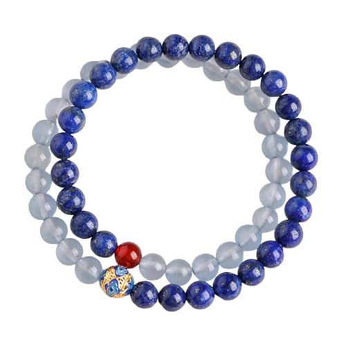 Bracelet ajustable bleu lapis-lazuli naturel pour femme