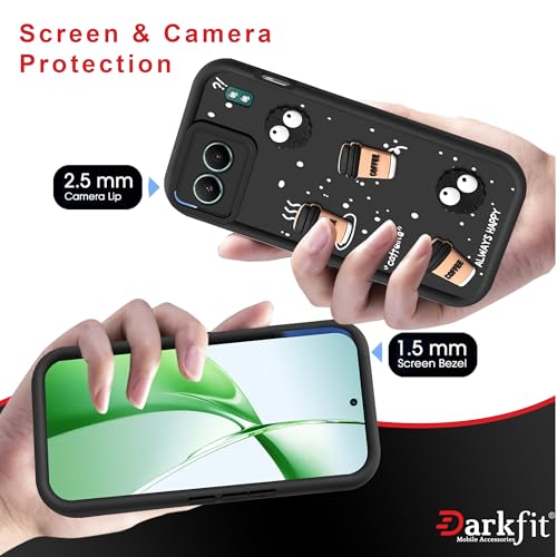 Image of Back Case Cover Compatible with OnePlus Nord 4 5G | Cute Fun Cartoon Ball 3D Coffee Silicone Case | Body Protection | Camera Protection | Shock Proof | Color Black | Pack of 1