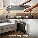 BUYIFY Folding Lap Desk, 23 Inch Portable Wood Black Laptop Bed Desk Lap Desk with Cup Holder, for Working Reading Writing, Eating, Watching Movies for Bed Sofa Couch Floor