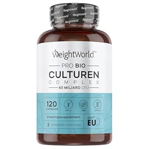 Probiotica Capsules – 60 miljard CFU – Met 20 Bacteriestammen, Bio Inuline en FOS – 120 Vegan capsules voor 2 maanden voorraad – Natuurlijke Ingrediënten – Geproduceerd in Europa – Van WeightWorld