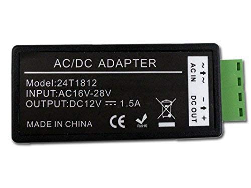 UIOTECNew AC 24V to DC 12V Power Supply Converter Adapter for CCTV Security Camera **