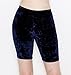 ALWAYS Women's Crushed Velvet Shorts — Buttery Soft Comfortable Sexy Stretchy Biker Pants Navy Small
