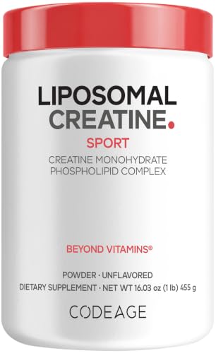 Codeage Liposomal Creatine Powder 5000mg Monohydrate Unflavored 90 SRV