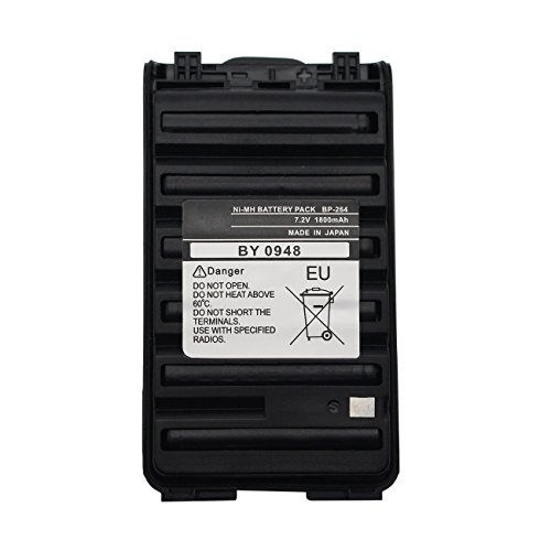 Karier BP-264 1800mAh Ni-MH Battery for ICOM Radio IC-T70A IC-V80 IC-U80 IC-F3001 IC-F3101D IC-F3103D IC-F4101D F4001 BP265 with Belt Clip