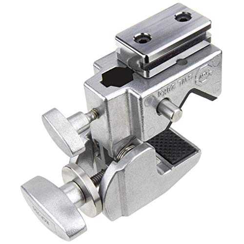 Image of Kupo Super Convi Clamp with ARRI PSU Rail Mount Plate, CNC Machined Aluminum Construction, Secure Locking Interface, and Professional Design for Mounting Power Supplies (KG704812)