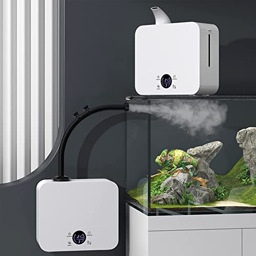 Humidificador para reptiles, dispositivo de niebla para terrarios, pantalla táctil inteligente, dispositivo de niebla ajustable con temporizador, dispositivo de niebla para reptiles con manguera Cover