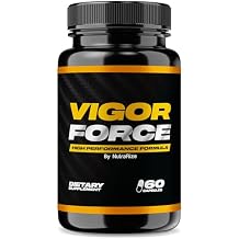 NutraRize Vigor Force for Men, High Performance Male Capsules, All Natural Dietary Supplement for Overall Health and Wellness, Official Pills 50 Review 60 Capsules
