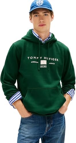 Tommy Hilfiger Herren Brand Love Tr Mono Stack Hoody Mw0mw42464 Kapuzenpullover (1er Pack)