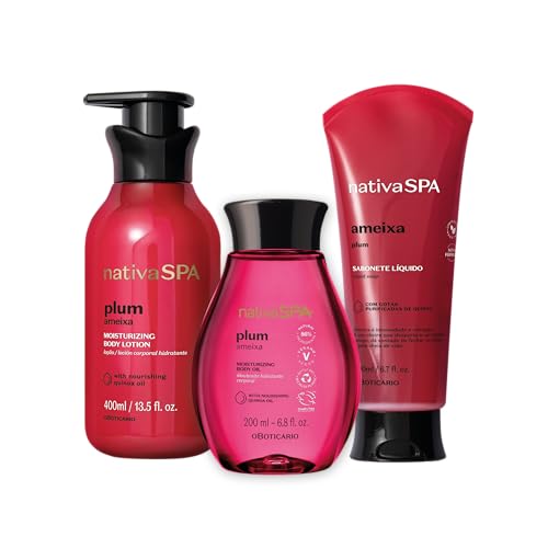 Coffret cadeau soin de la peau Nativa SPA Prune avec 3 produits essentiels
