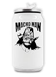 Capacidad: 350 ml Macho Man Randy Savage Black Artwork Thermal Beverage Can