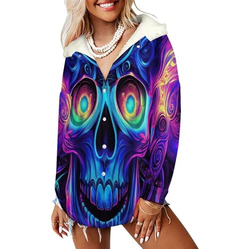 Sweats à capuche chaud femme bleu néon fini les frissons de l'hiver
