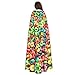 Xsovgoi Fruit Hoops Cereal Adult Hooded Cloak Cool Halloween Cosplay Costume Hooded Cape Velvet Cloak