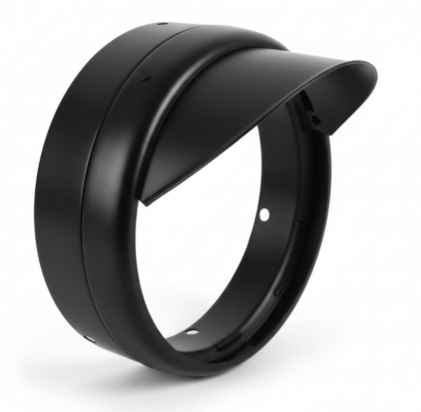 Headlight Fitting with Ring and Cap Set for Royal Enfield Classic, Electra, Standard 350/500 cc, 2015 to 2020 Models only (not for Reborn Meteor) (Black)