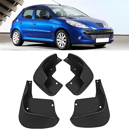 AGTERBCH Car Mud Flaps, for Peugeot 206 1998-2012 Front Rear Mudguards Splash Guards Fender Splashproof Waterproof