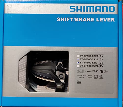 SHIMANO ST-EF500 Bicycle Brake Lever Set - 3 x 7 Speed, EZ-Fire Plus, 2F-Alloy, for V-Brake - ESTEF5002PV7A3