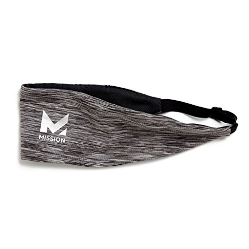Mission VaporActive Cooling Lockdown Headband, Charcoal Space Dye, One Size