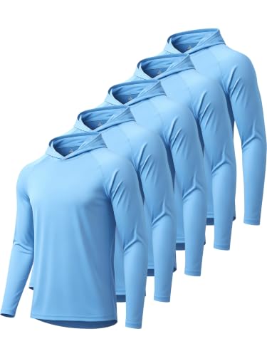 Image of Hoodies for Men UPF 50+ Sun Protection Fishing Shirts Long Sleeve Lightweight Rash Guard Shirt UV SPF Sweatshirt