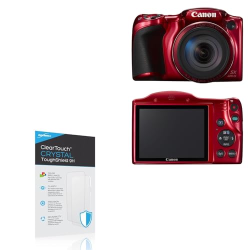 BoxWave Screen Protector Compatible With Canon PowerShot SX420 IS - ClearTouch Crystal ToughShield 9H (2-Pack), Clear 9H Tough Flexible Film Screen Protector