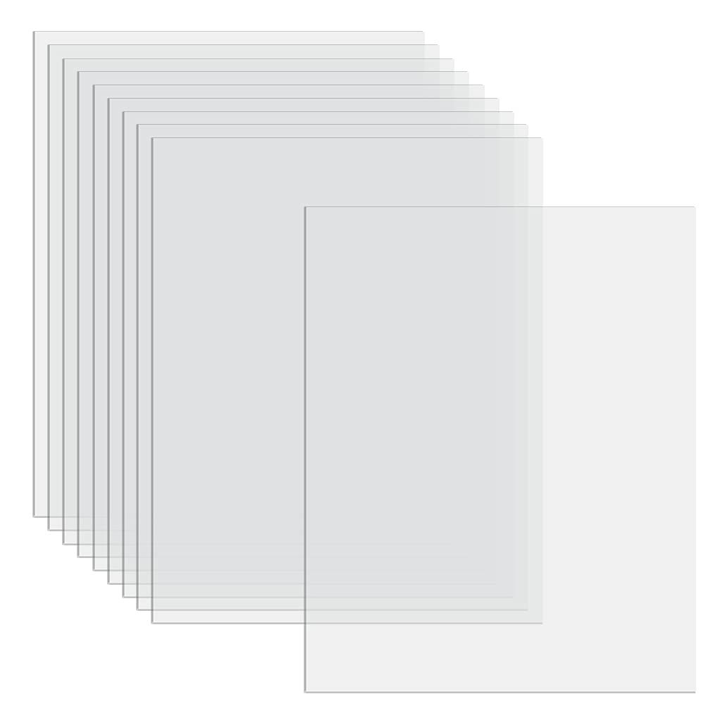 Buy BUYGOO 10Pack 8" x 10" Clear Plexiglass Plastic Acrylic Sheet 0.03