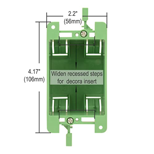 Yoemely Standard Electrical Outlet Box, Single Gang Power Outlet Box With 14 Cubic Inches Junction Wall Outlet Box (Green, 12 Pack) #TOP2