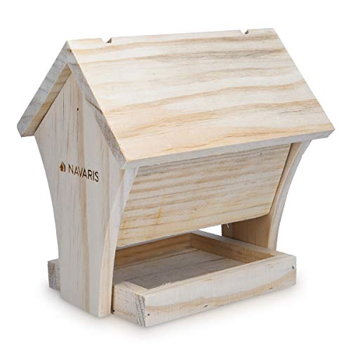 Navaris DIY Wooden Bird House - 17 x 13 x 17.5cm - Build Your Own Birdhouse Kit Outdoor Garden Bird Table Feeder Box for Wild Birds, Sparrows and More - Image 6
