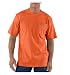 Carhartt Men's Workwear Pocket Short Sleeve T-Shirt Original Fit K87,Orange,X-Large