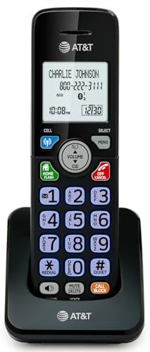Image of AT&T Accessory Handset for DL72X79 Series Cordless Phone with Bluetooth Connect to Cell, DECT 6.0, Big Buttons, Unsurpassed Range, ECO Mode, Backlit Display, Supports Up to 5 Total Handsets: DL70079