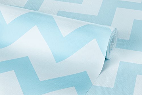 Papel de Parede, Chevron, Azul, 1000x52 cm, Bobinex Uau