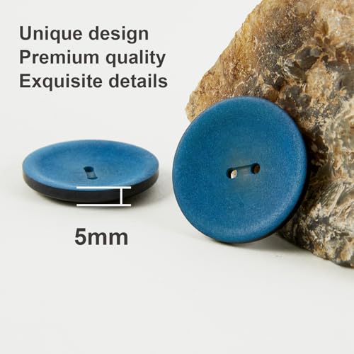 Boutons à 2 trous bleus pour réparer et personnaliser vos pulls