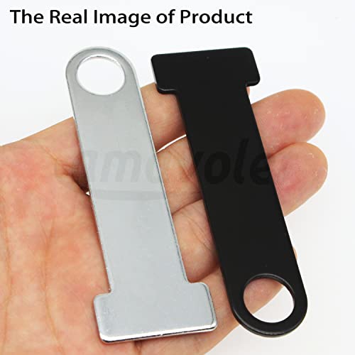 Amavoler Motorcycle Helmet Strap D-Ring Lock Stainless Steel , Universal Motorcycle Helmet Lock Bracket. (Silver 2 Pcs) #TOP5