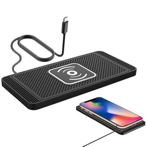 Car Wireless Charger Pad for Hyundai Grand i10 i20 i30 (Fastback N),15W Max Wireless Charger for Car,Non-Slip Wireless Phone Charger,Phone Flat Charging Mat,Apple,Samsung Devices,Type C