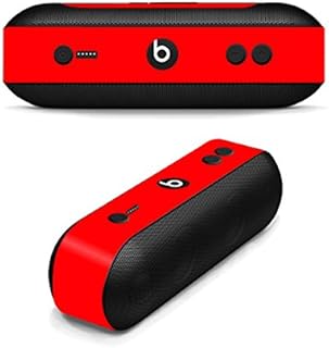 MightySkins Skin Compatible with Beats by Dr. Dre Pill Plus - Solid Red | Protective, Durable, and Unique Vinyl Decal wrap Cover | Easy to Apply, Remove, and Change Styles | Made in The USA