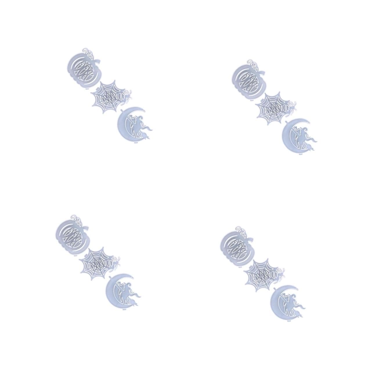 Angoily 12 Pièces Moules Silicone Halloween DIY pour Décorations Flexible et Modèles Crâne et pour Ornements Faits Maison