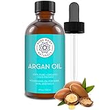 Pure Body Naturals Organic Argan Oil for Skin, Face, Hair & Nails, 4 fluid ounces