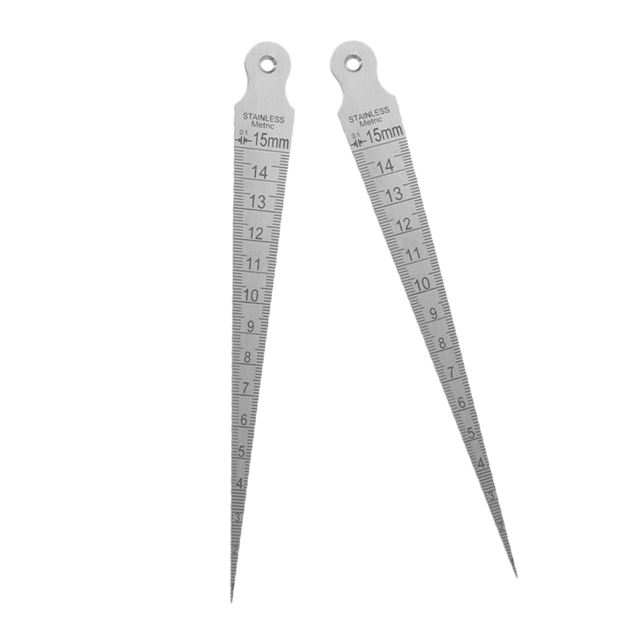 2pcs Stainless Steel Gap Ruler Feeler Gauge Thickness Gauge Tool for Measuring Gap Width Gaps Gauge Gap Width Measuring Tool Filler Gauge Tool for Measuring Thickness Silver OSALADI