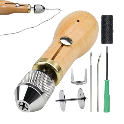 Juego de agujas para cuero con estuche de costura portátil y duradero para reparar calzado