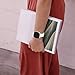 Maledan Leather Bands Compatible with Fitbit Versa 3/Fitbit Sense, Slim Soft Band Wristbands Replacement Accessories for Versa 3 Watch Women Men, White