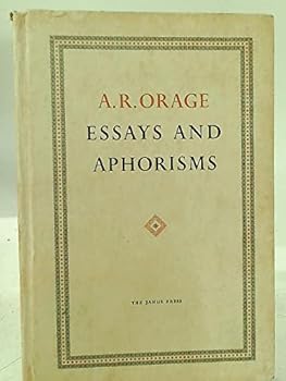 Hardcover Essays and Aphorisms [Unknown] Book