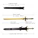 Sword Valley SAO Excalibur - Cosplay Prop Anime Holy Sword/Aurum Blade Sword - 112 cm/44.09 Inches - Carving Rune Symbols - Stainless Steel Blade - Hand Forged with Exquisite Details