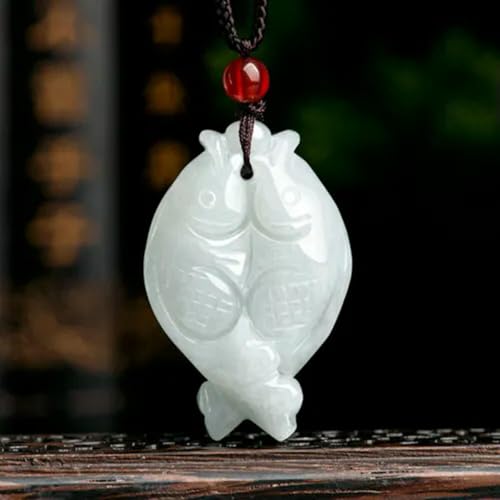 Pendentif en jade jadéite de qualité A, collier en pierre naturelle sculptée à la main - 2