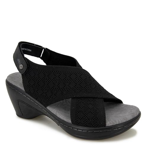 Jambu Women's Alyssa Wedge Sandal, Black, 9