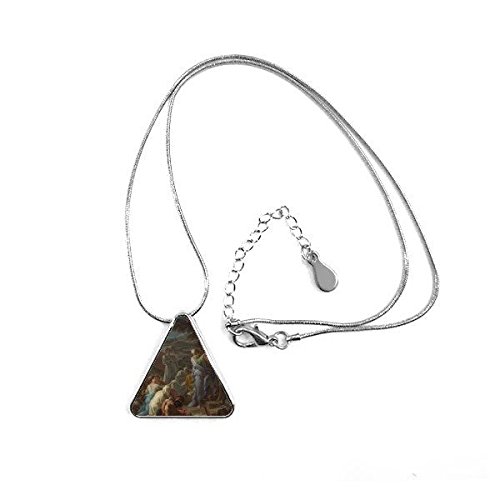Collier peinture à l'huile résistant : sublimez vos tenues avec ce pendentif triangle
