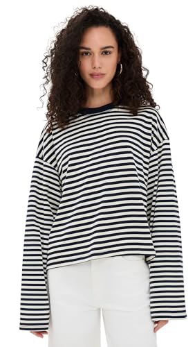 Lioness Women's Bloom Long Sleeve, Navy Stripe, S