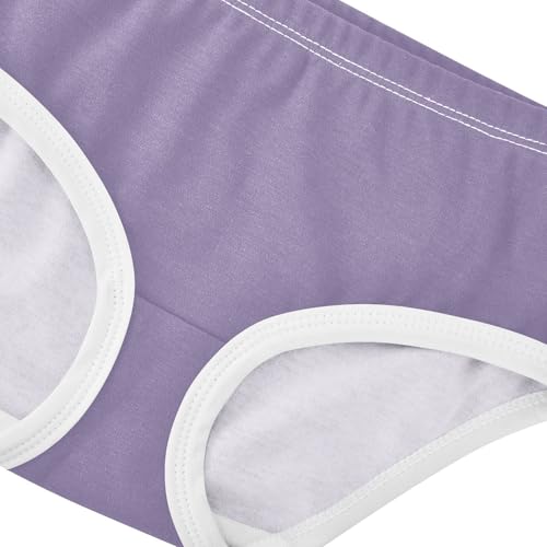 Joisal Grayish Purple Girl Panties Cute Toddler Girls Underwear Cotton Florals Kids Briefs Undies 2t4