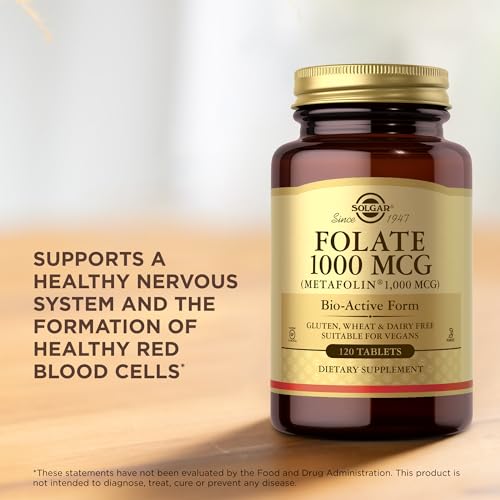 Solgar Folate 1000 mcg - 120 Tablets, 2 Pack - 1000 mcg Bio-Active Metafolin - Vegan, Gluten Free, Dairy Free, Kosher - 240 Total Servings - image 5