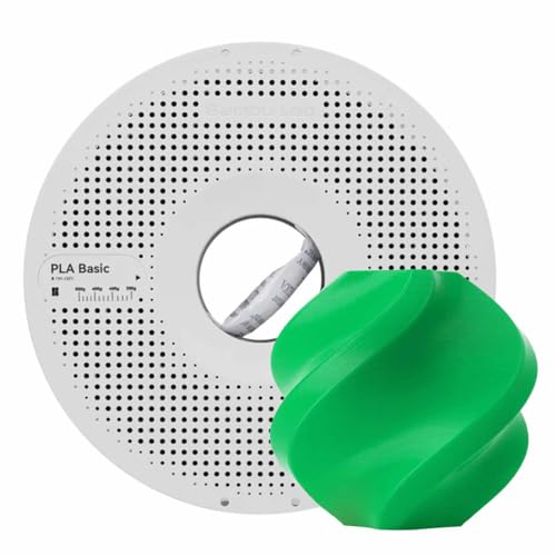 Image of Bambu Lab PLA Basic Bambu Green Diameter: 1.75mm + /- 0.03mm, Smooth Surface Finish, Biodegradable (with Spool)