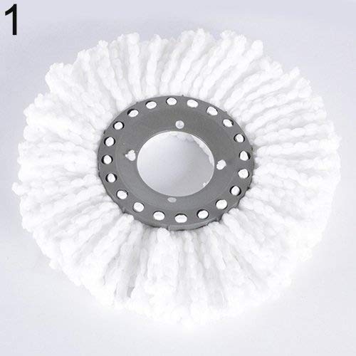 Cabeza giratoria 360 de Microfibra fácil Magic Spinning Suelo Gamuza de Resistente fregona Cabeza Talla única Blanco Cover