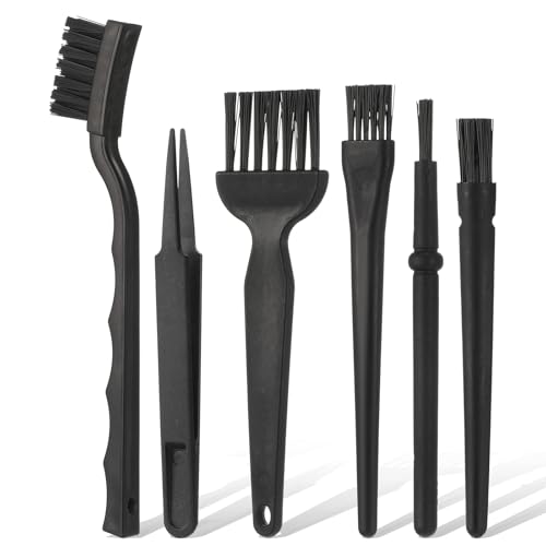 6 Pack Small Cleaning Brush Set Anti Static Small Cleaning Brushes for Tight Spaces, Electronics, Computer Keyboards, Laptops, Sewing Machines, and More