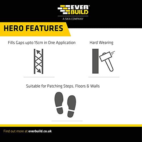 Everbuild Jetcem Rapid Repair Cement | Strong & Easy to Use Patching Repair Compound - Suitable for Repairs Gaps and Cracks - Grey, 6 kg