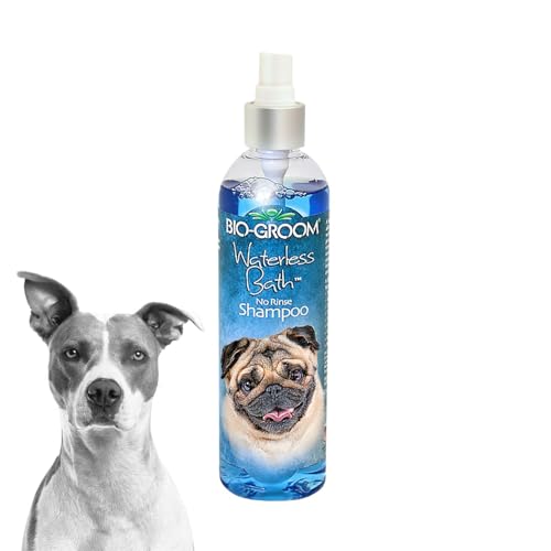 Image of Bio-Groom Water-Less Bath Dog and Cat Shampoo No Cleaning or Wiping with Water Use Anywhere- Anytime Cruelty-Free - Soap Free 100% Biodegradable Formulated for Those Last-Minute Touch-Ups, 235ml | No-rinse shampoo for quick and gentle pet grooming.